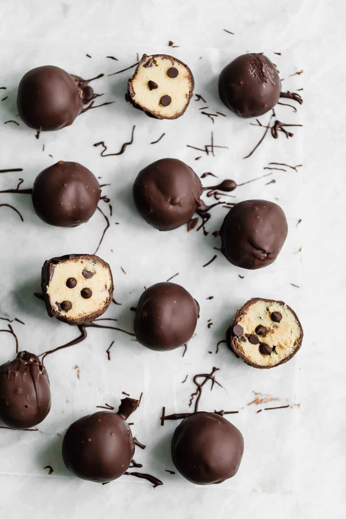 cookie dough truffles I howsweeteats.com #cookiedough #truffles #christmas #cookies