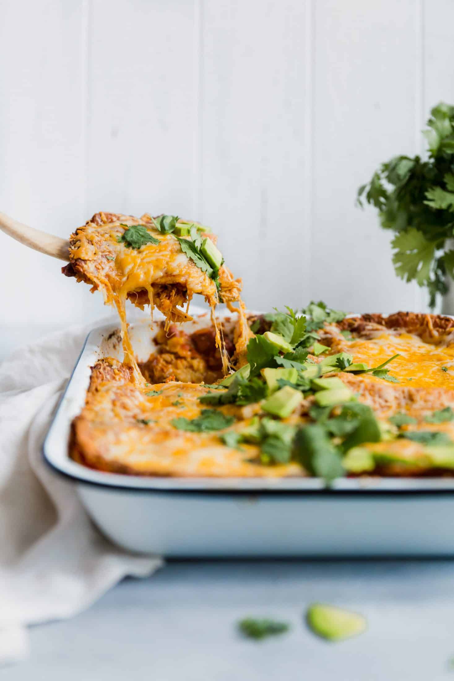enchilada lasagna I howsweeteats.com