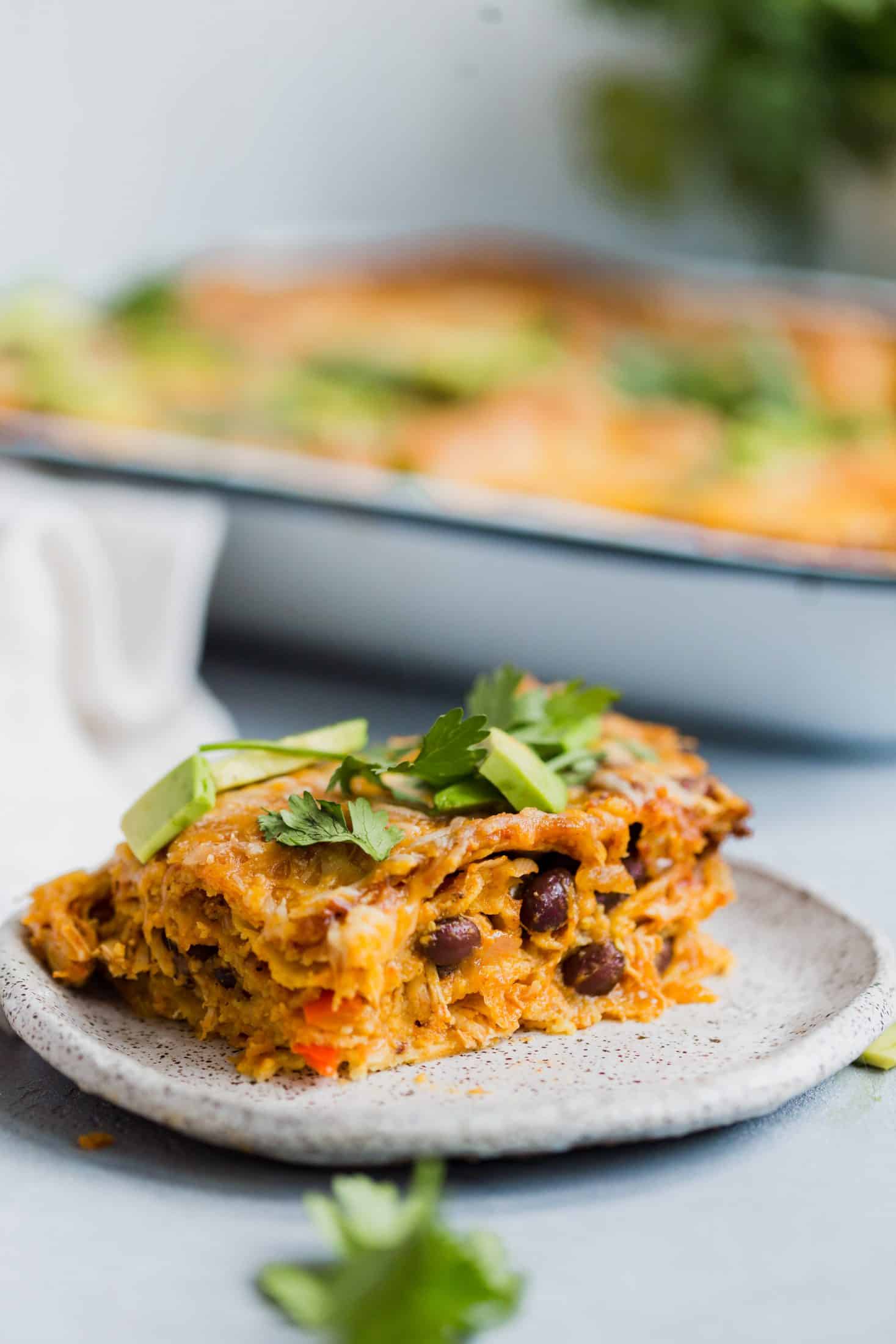 enchilada lasagna I howsweeteats.com