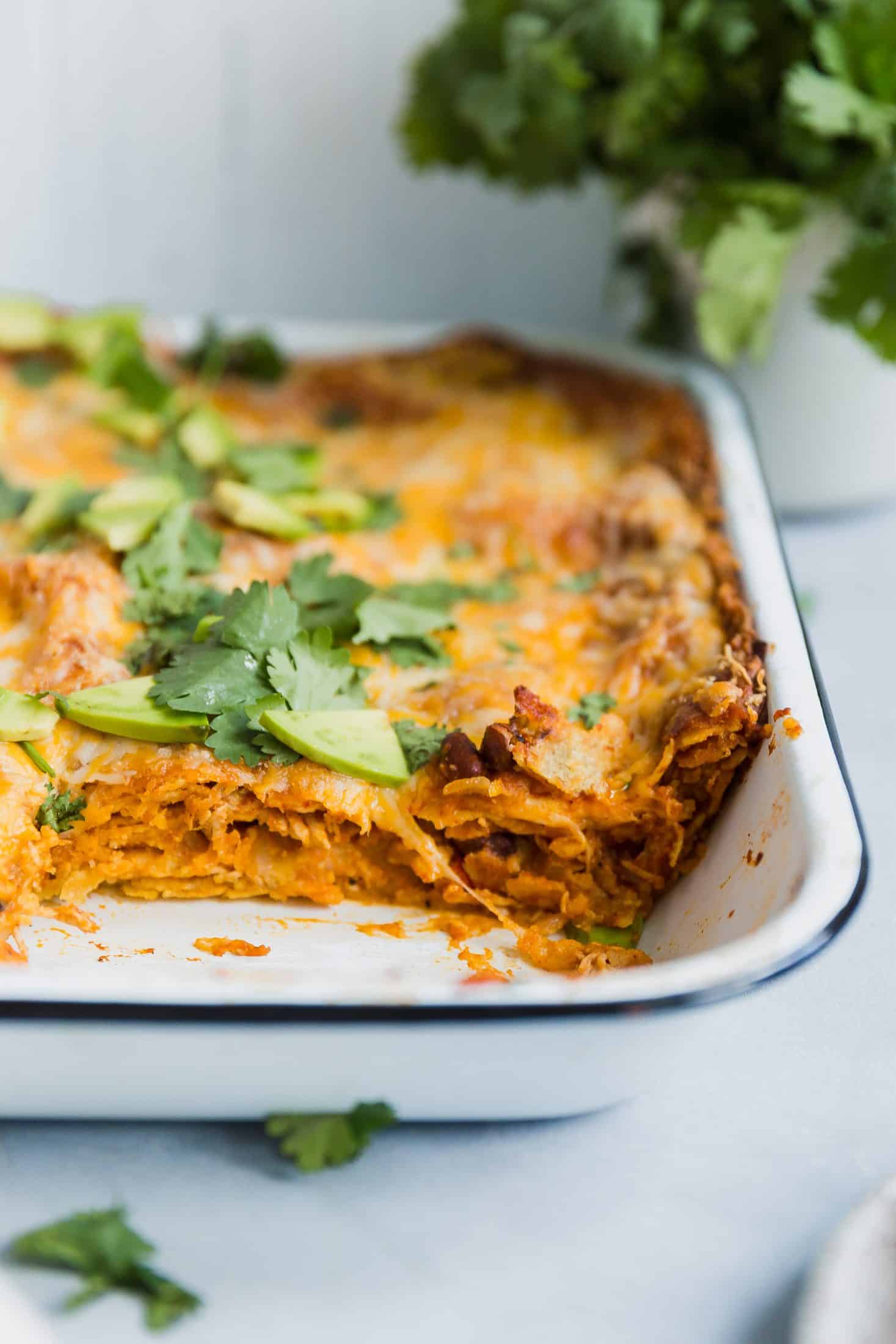 enchilada lasagna I howsweeteats.com