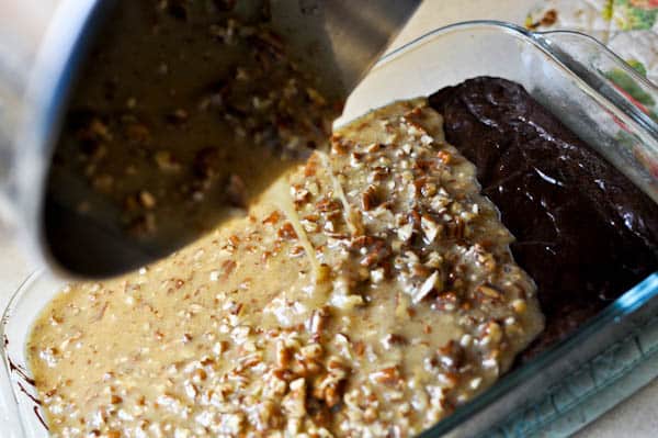 Bourbon Pecan Pie Brownies I howsweeteats.com Bourbon Pecan Pie Brownies I howsweeteats.com