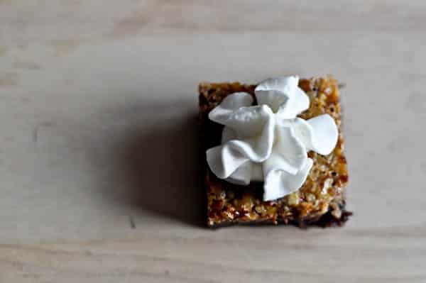 Bourbon Pecan Pie Brownies I howsweeteats.com Bourbon Pecan Pie Brownies I howsweeteats.com