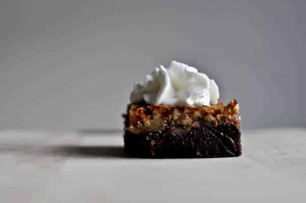 Bourbon Pecan Pie Brownies I howsweeteats.com Bourbon Pecan Pie Brownies I howsweeteats.com