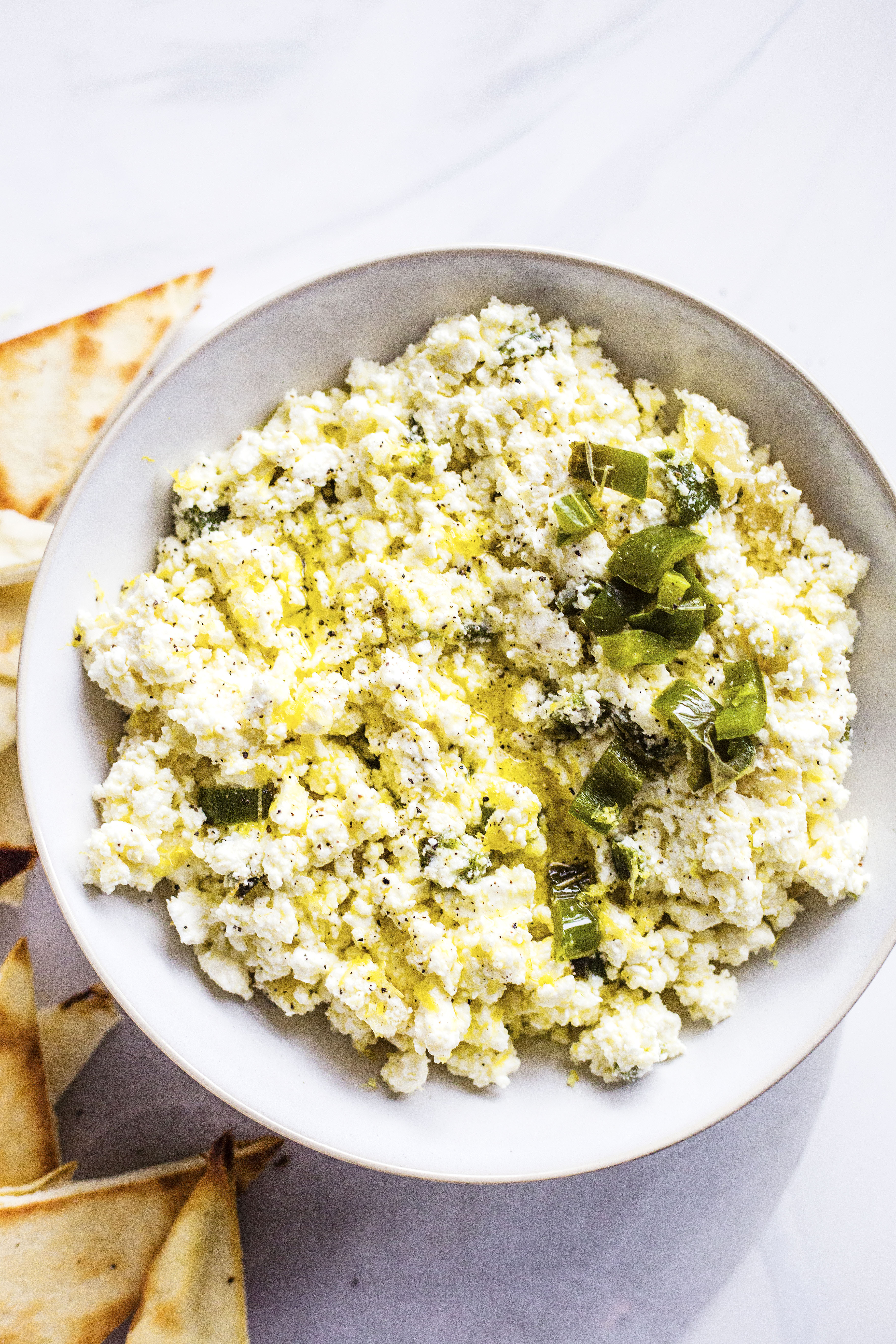 creamy feta dip (aka, crazy feta!) I howsweeteats.com #feta #dip #appetizer #recipes #cheese