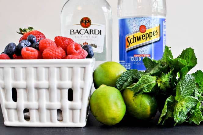 Triple Berry Mojitos I howsweeteats.com