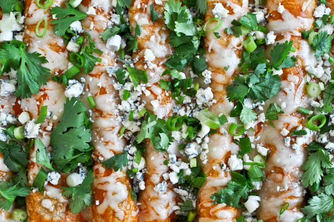 Buffalo Chicken Enchiladas I howsweeteats.com Buffalo Chicken Enchiladas I howsweeteats.com