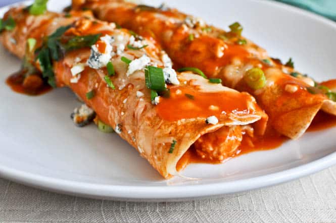 Buffalo Chicken Enchiladas I howsweeteats.com Buffalo Chicken Enchiladas I howsweeteats.com