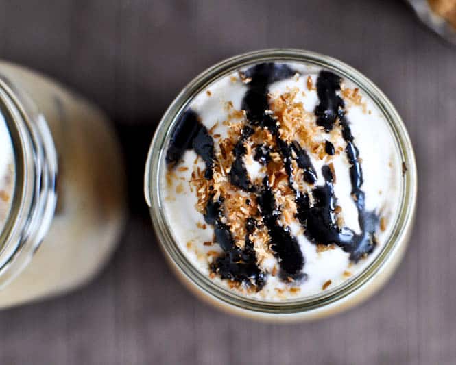 Homemade Mocha Coconut Iced Coffees I howsweeteats.com Homemade Mocha Coconut Iced Coffees I howsweeteats.com