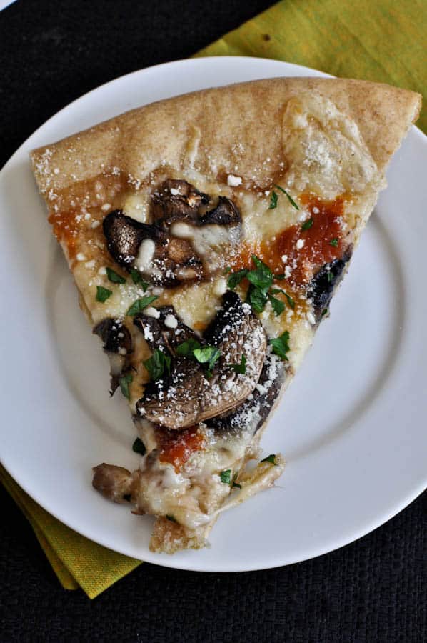 Whole Wheat Fontina Portobello Pizza I howsweeteats.com Whole Wheat Fontina Portobello Pizza I howsweeteats.com