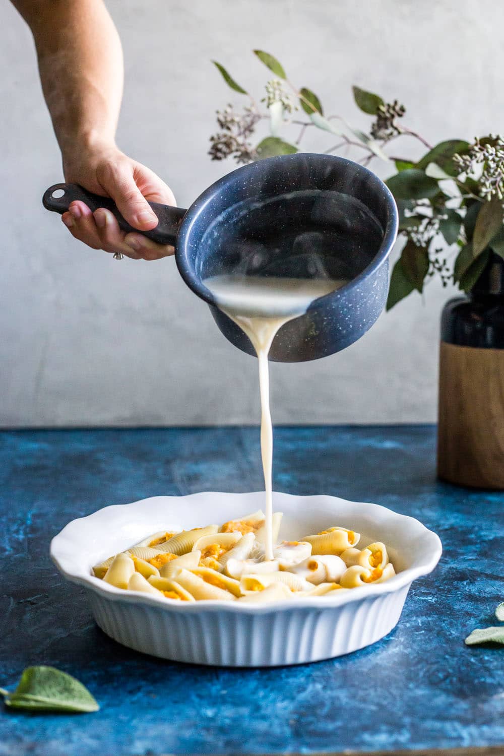 butternut squash stuffed shells and cheese I howsweeteats.com