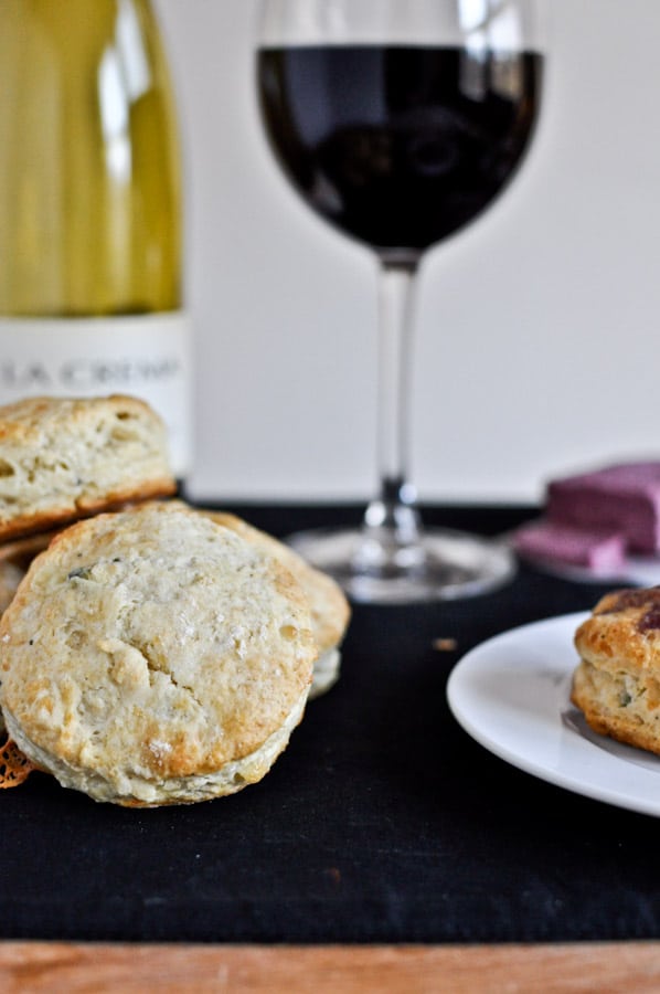 Blue Cheese Biscuits with Pinot Noir Butter I howsweeteats.com Blue Cheese Biscuits with Pinot Noir Butter I howsweeteats.com