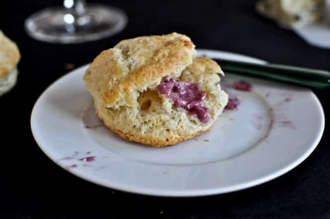 Blue Cheese Biscuits with Pinot Noir Butter I howsweeteats.com Blue Cheese Biscuits with Pinot Noir Butter I howsweeteats.com