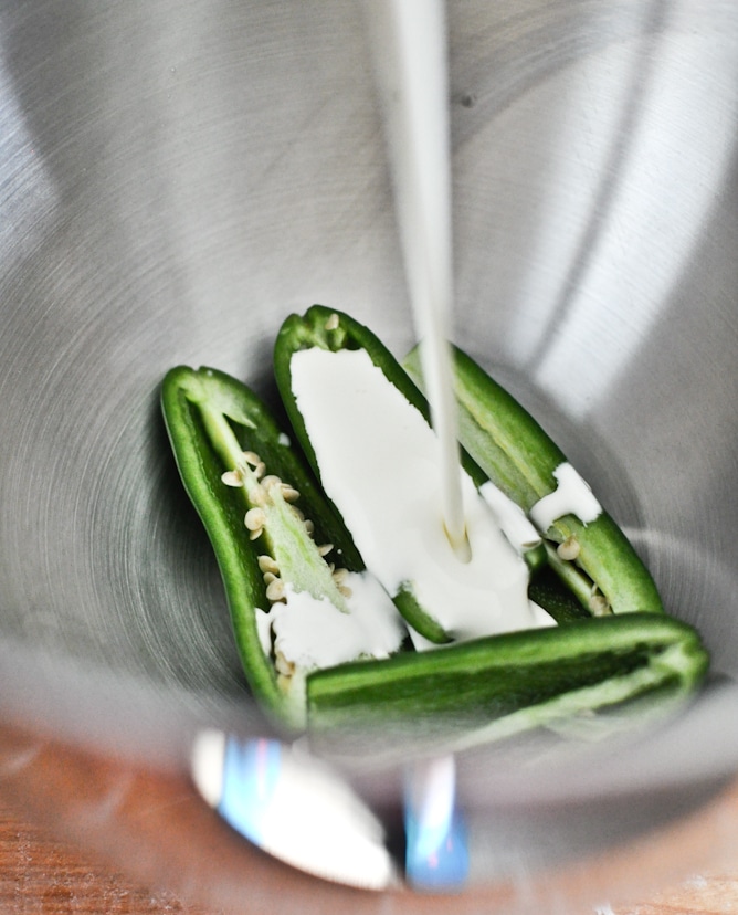 Sweet Corn Fritters with Jalapeño Whipped Cream and Fruit Salsa I howsweeteats.com Sweet Corn Fritters with Jalapeño Whipped Cream and Fruit Salsa I howsweeteats.com