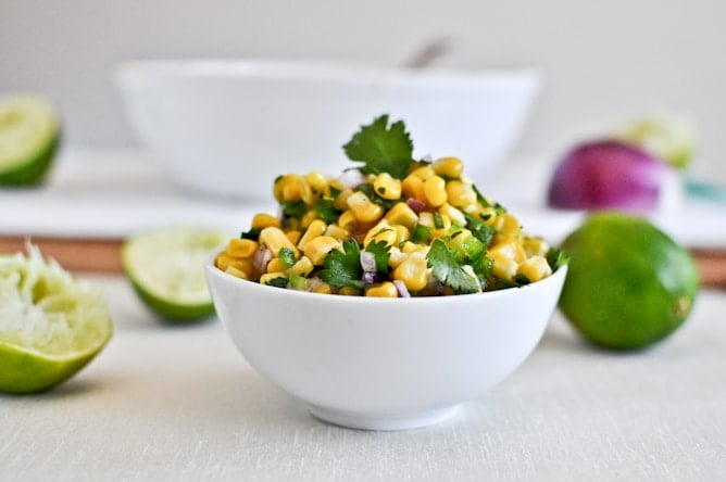 Just Like Chipotle's Corn Salsa I howsweeteats.com Just Like Chipotle's Corn Salsa I howsweeteats.com