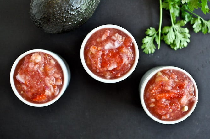Strawberry Peach Gazpacho I howsweeteats.com Strawberry Peach Gazpacho I howsweeteats.com