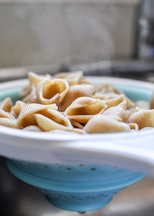 Stovetop BBQ Chicken Shells and Cheese I howsweeteats.com Stovetop BBQ Chicken Shells and Cheese I howsweeteats.com