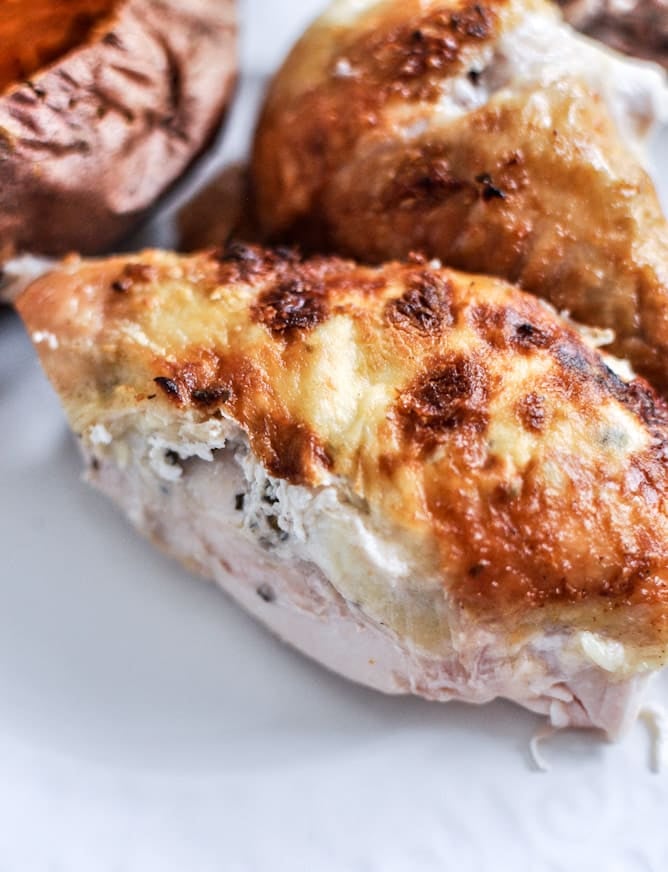 Goat Cheese Roasted Chicken I howsweeteats.com Goat Cheese Roasted Chicken I howsweeteats.com