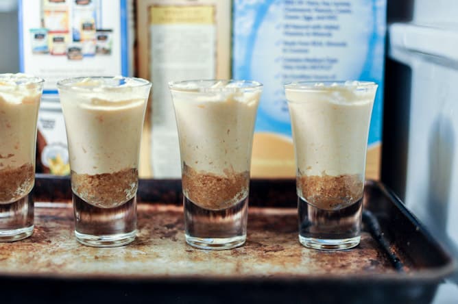 No-Bake Sweet Potato Cheesecakes I howsweeteats.com No-Bake Sweet Potato Cheesecakes I howsweeteats.com