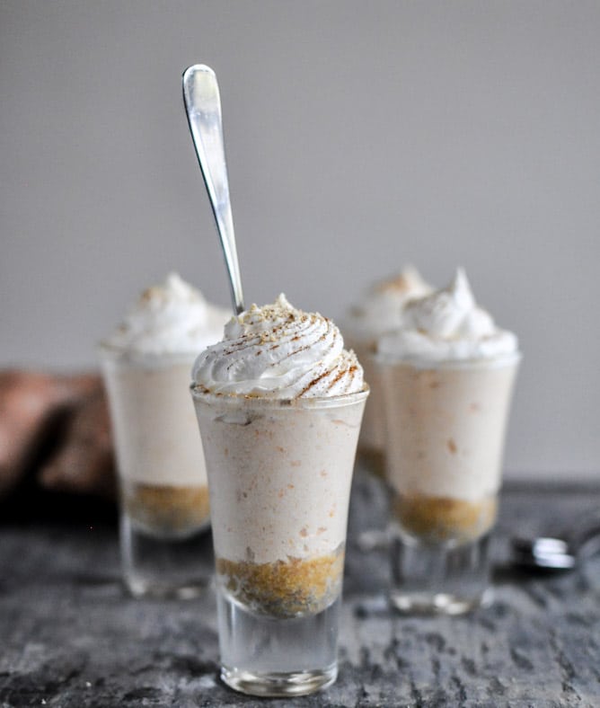 No-Bake Sweet Potato Cheesecakes I howsweeteats.com No-Bake Sweet Potato Cheesecakes I howsweeteats.com