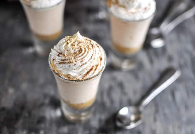 No-Bake Sweet Potato Cheesecakes I howsweeteats.com No-Bake Sweet Potato Cheesecakes I howsweeteats.com