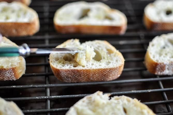 Parmesan Brussels Sprouts Crostini I howsweeteats.com Parmesan Brussels Sprouts Crostini I howsweeteats.com