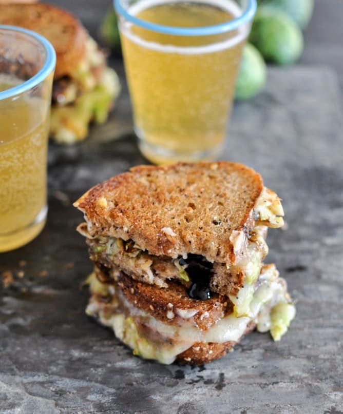 Balsamic Brussels Sprouts Grilled Cheese I howsweeteats.com Balsamic Brussels Sprouts Grilled Cheese I howsweeteats.com