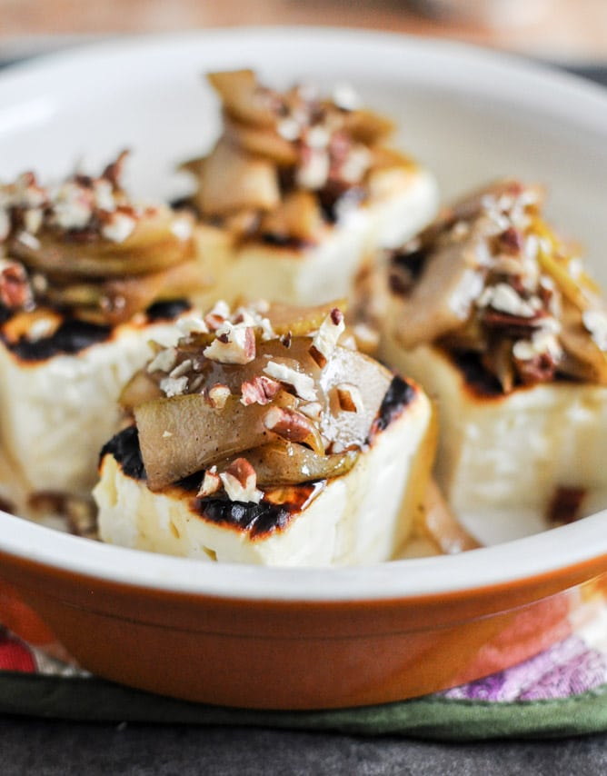 Broiled Feta with Caramelized Cinnamon Pears I howsweeteats.com Broiled Feta with Caramelized Cinnamon Pears I howsweeteats.com