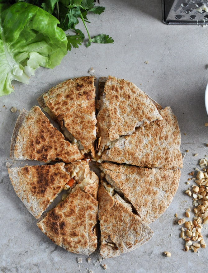 Thai Chicken Quesadillas I howsweeteats.com Thai Chicken Quesadillas I howsweeteats.com