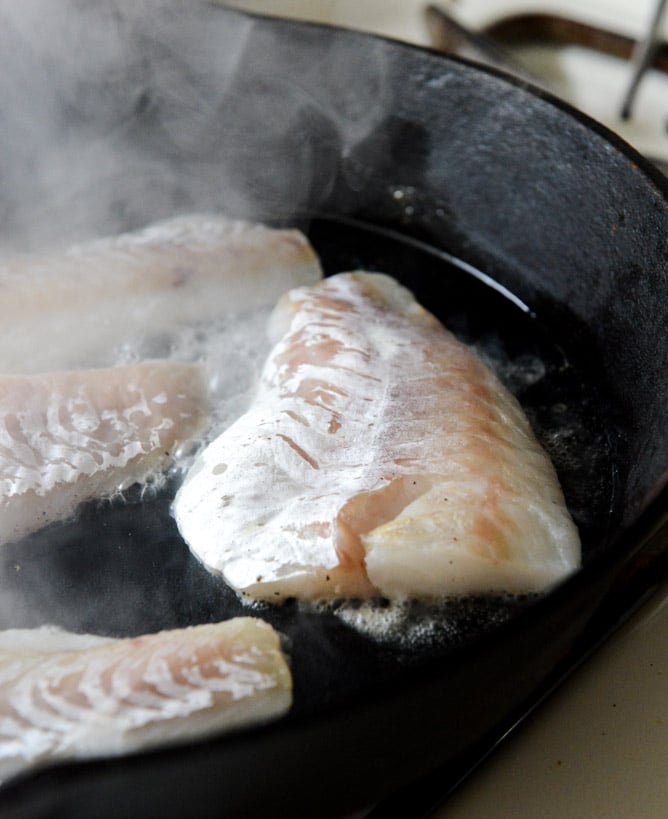 Brown Butter Tilapia with Toasted Basil Butter Breadcrumbs I howsweeteats.com Brown Butter Tilapia with Toasted Basil Butter Breadcrumbs I howsweeteats.com