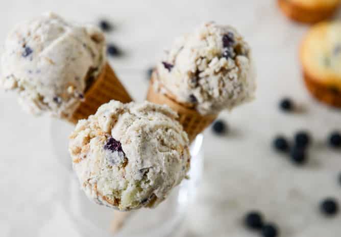 Blueberry Muffin Ice Cream I howsweeteats.com Blueberry Muffin Ice Cream I howsweeteats.com