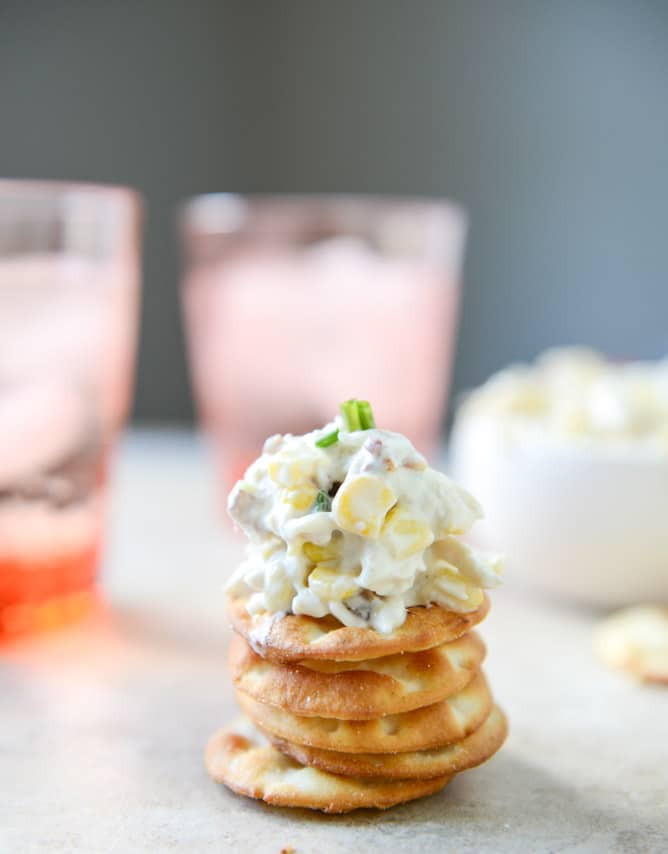 Sweet Corn, Bacon and Scallion Greek Yogurt Chicken Salad I howsweeteats.com Sweet Corn, Bacon and Scallion Greek Yogurt Chicken Salad I howsweeteats.com