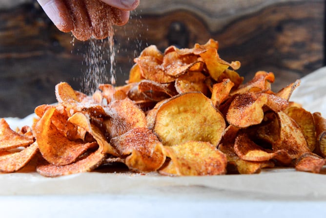 Homemade BBQ Sweet Potato Chips I howsweeteats.com Homemade BBQ Sweet Potato Chips I howsweeteats.com