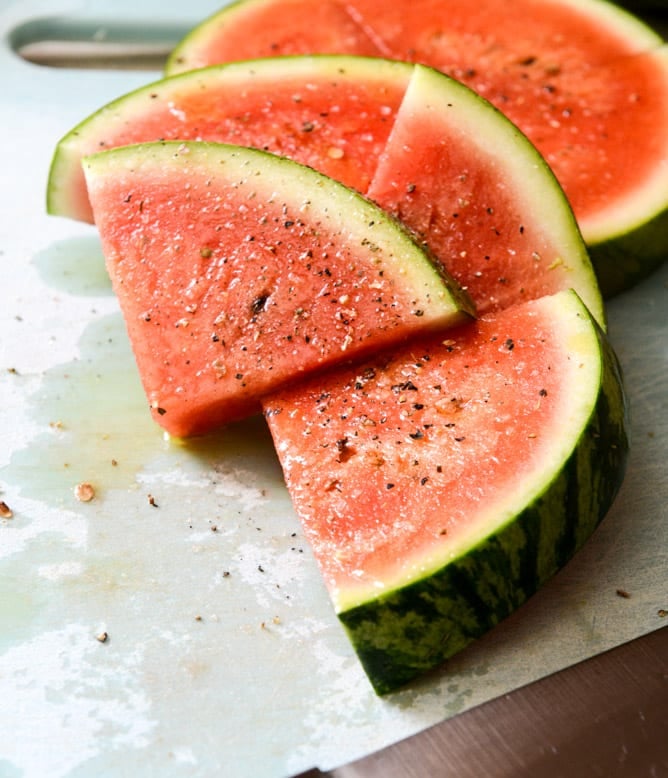 Honey Grilled Watermelon Caprese Salads I howsweeteats.com Honey Grilled Watermelon Caprese Salads I howsweeteats.com