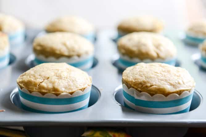 Bacon Banana Cupcakes with Peanut Butter Frosting + a Bourbon Drizzle I howsweeteats.com Bacon Banana Cupcakes with Peanut Butter Frosting + a Bourbon Drizzle I howsweeteats.com