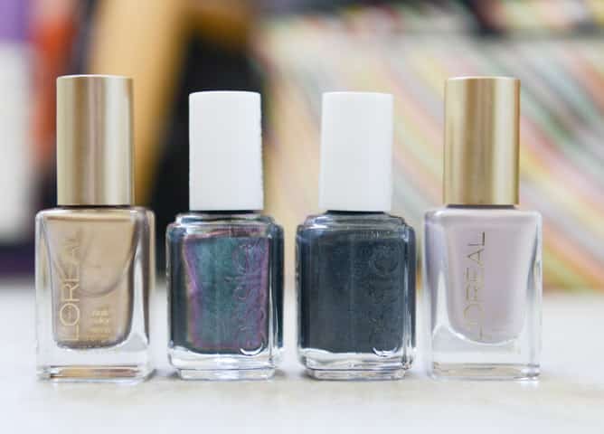 Loreal Because You're Worth It, Essie For The Twill Of It, Essie Cashmere Bathrobe, Loreal Never Lacque-ing I howsweeteats.com Loreal Because You're Worth It, Essie For The Twill Of It, Essie Cashmere Bathrobe, Loreal Never Lacque-ing I howsweeteats.com