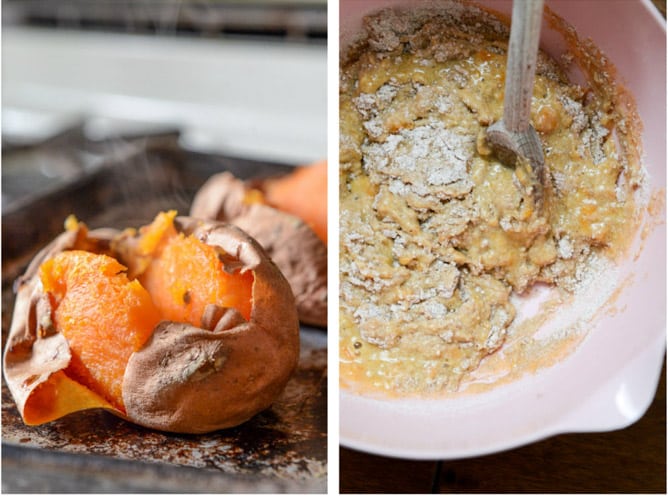 Sweet Potato Pecan Pie Doughnuts I howsweeteats.com Sweet Potato Pecan Pie Doughnuts I howsweeteats.com