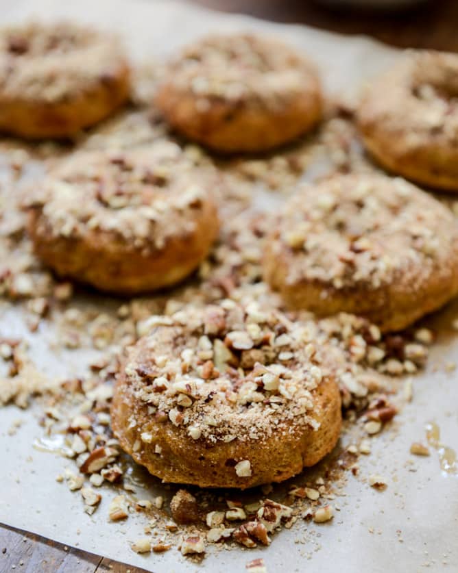 Sweet Potato Pecan Pie Doughnuts I howsweeteats.com Sweet Potato Pecan Pie Doughnuts I howsweeteats.com