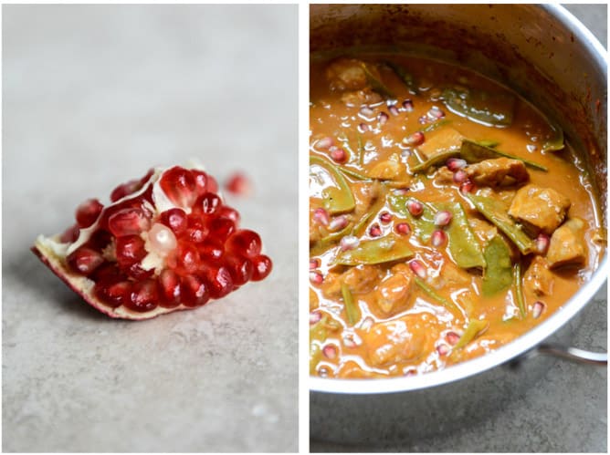 Thai Curry Pomegranate Chicken I howsweeteats.com Thai Curry Pomegranate Chicken I howsweeteats.com