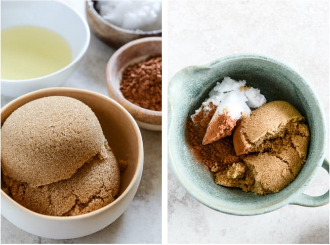 homemade chocolate coconut sugar scrub I howsweeteats.com homemade chocolate coconut sugar scrub I howsweeteats.com