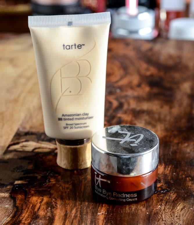tarte tinted moisturizer + it cosmetics bye bye redness I howsweeteats.com tarte tinted moisturizer + it cosmetics bye bye redness I howsweeteats.com