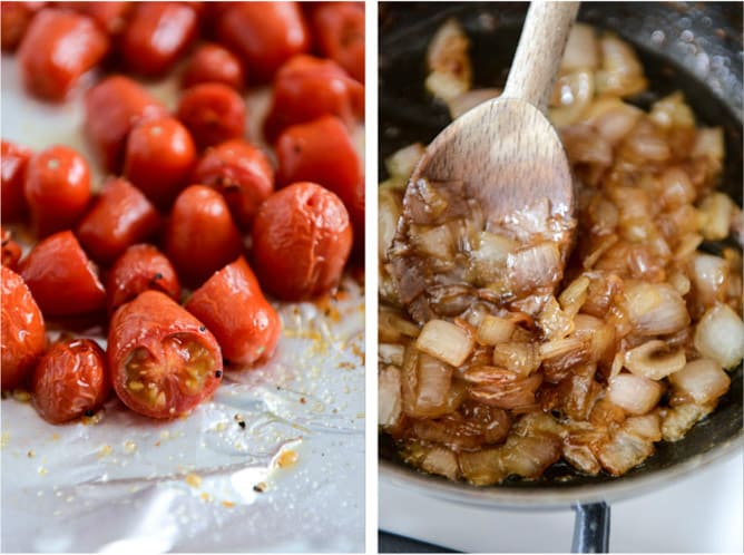 Crispy Brussels Sprouts Tacos with Manchego and Caramelized Shallot Salsa I howsweeteats.com Crispy Brussels Sprouts Tacos with Manchego and Caramelized Shallot Salsa I howsweeteats.com