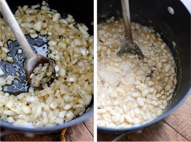 Spicy Greens and Creamy Parmesan Bean Stew I howsweeteats.com Spicy Greens and Creamy Parmesan Bean Stew I howsweeteats.com
