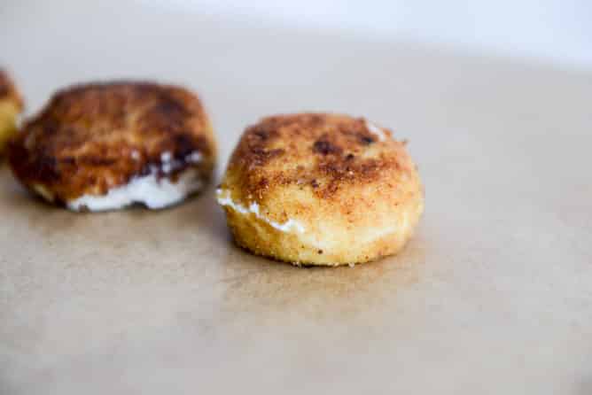 Spring Greens with Candied Meyer Lemons and Spicy Fried Goat Cheese I howsweeteats.com Spring Greens with Candied Meyer Lemons and Spicy Fried Goat Cheese I howsweeteats.com