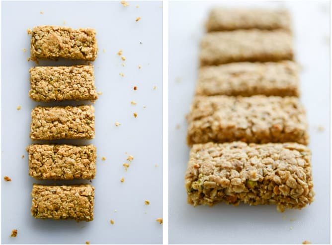 chewy pistachio maracoon granola bars I howsweeteats.com