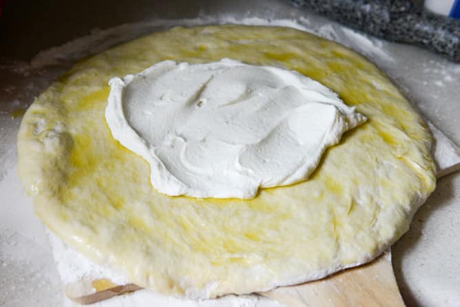 Asparagus Ribbon and Whipped Ricotta Pizza I howsweeteats.com