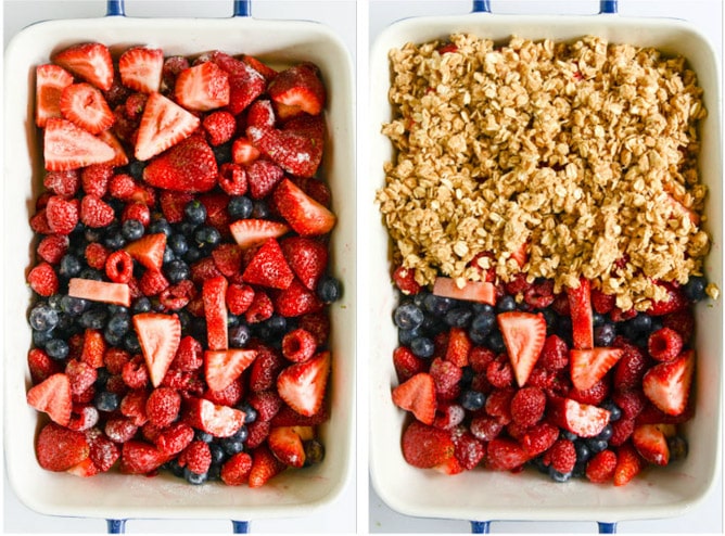 summer sangria triple berry crumble I howsweeteats.com