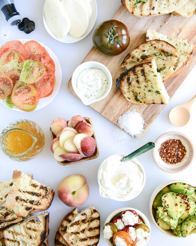 grilled bread, 4 ways I howsweeteats.com