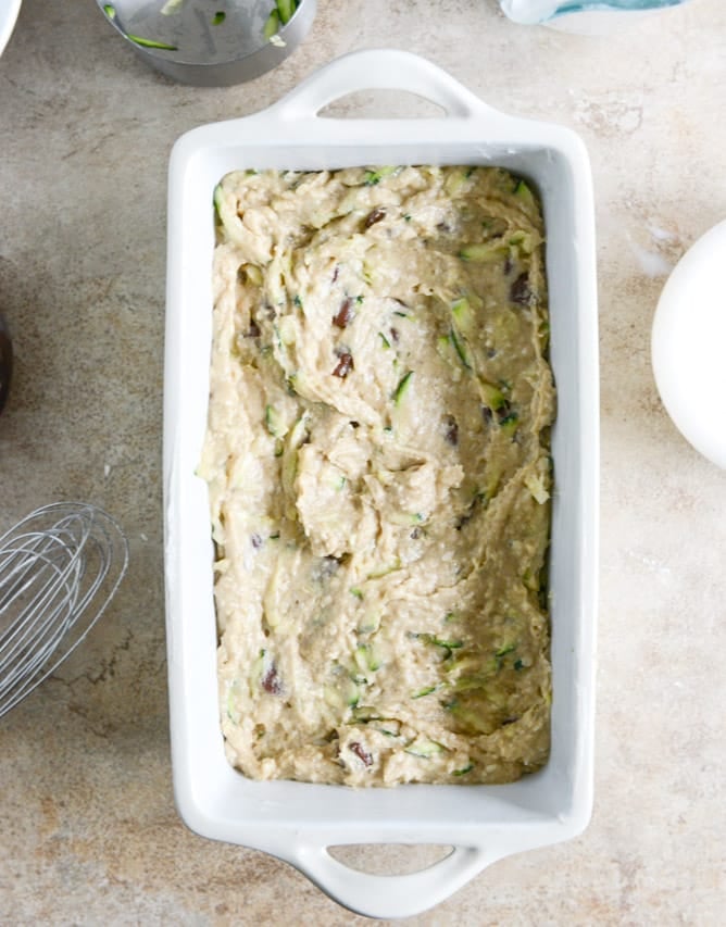 vegan coconut zucchini chocolate chip bread I howsweeteats.com