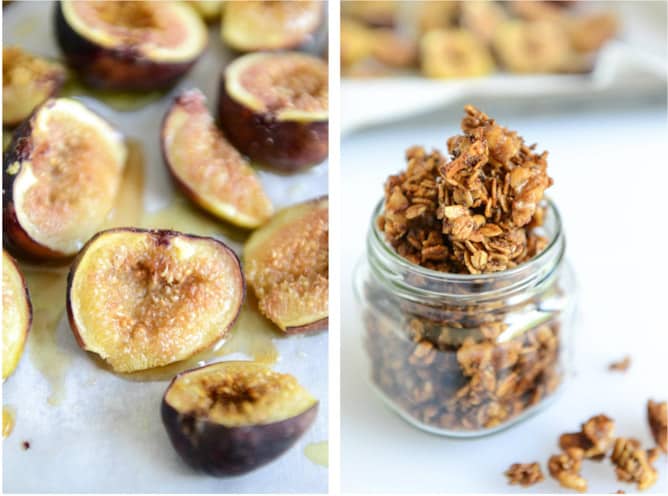 salted bourbon vanilla granola and caramelized fig parfaits I howsweeteats.com