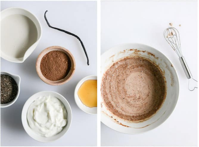 whipped double chocolate chip chia pudding I howsweeteats.com